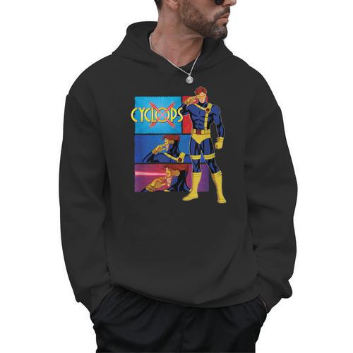 Marvel X-Men '97 Vintage Classic Cyclops Comic Book Panels Men Hoodie - Bookorys
