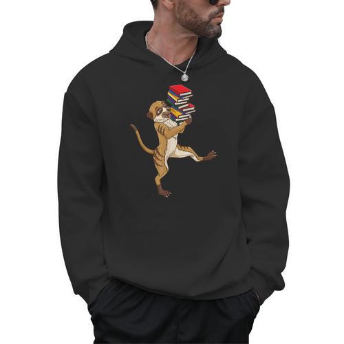 Meerkat Reading Books Men Hoodie - Bookorys DE
