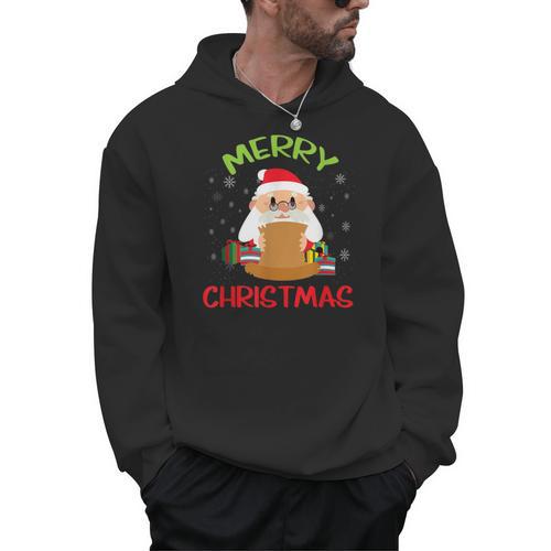 Merry Christmas Book Reading Santa Claus Xmas Book Reader Men Hoodie - Bookorys DE