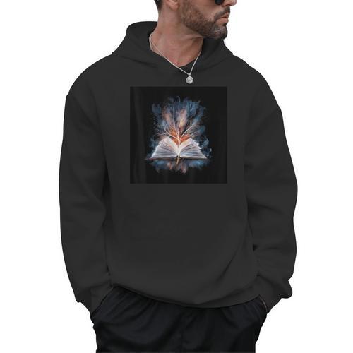 Motif With Magical Magic Book Men Hoodie - Bookorys DE