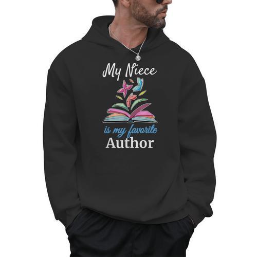 My Niece Is My Favorite Author For Book Lovers Men Hoodie - Bookorys DE