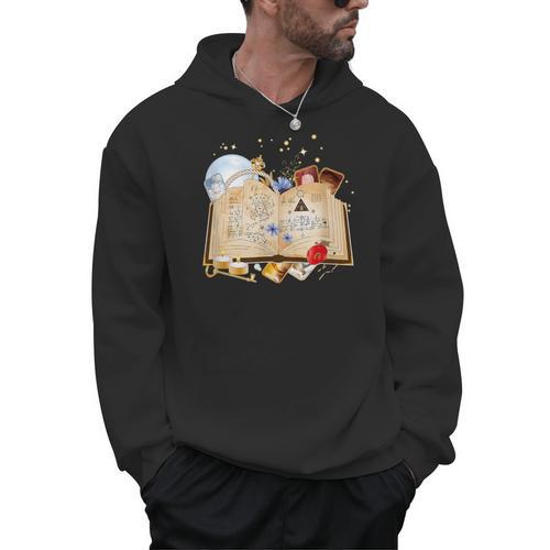 Old Book With Spells And Magical Accessories Men Hoodie - Bookorys AU