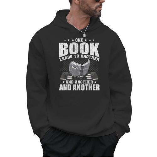 One Book Leads To Another Bookworm Book Lovers Reading Men Hoodie - Bookorys CA