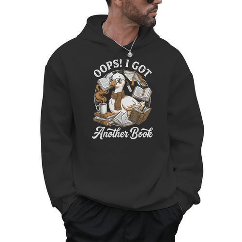 Oops I Got Another Book Silly Goose Reading Books Bookworms Men Hoodie - Bookorys