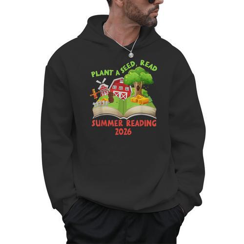 Plant A Seed Read Summer Reading 2026 Kids Library Book Farm Men Hoodie - Bookorys AU