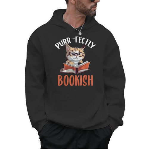 Purr-Fectly Bookish Cats And Books Men Hoodie - Bookorys AU
