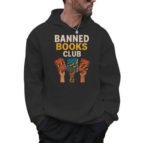 Read Banned Books Club Freely Anti-Censorship Librarian Men Hoodie - Bookorys DE