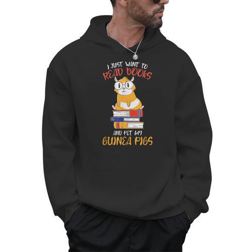 Read Books Pet Guinea Pigs Rodent Owner Lover Pet Men Hoodie - Bookorys