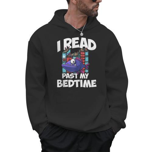 I Read Past My Bedtime Book Bookworm Men Hoodie - Bookorys UK