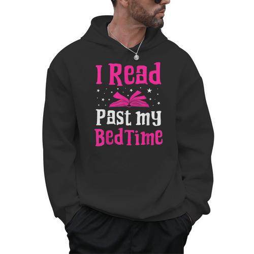 I Read Past My Bedtime Books Lover Bookworm Bookaholic Men Hoodie - Bookorys UK