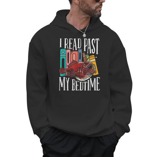 I Read Past My Bedtime Bookworm Book Lovers Men Hoodie - Bookorys