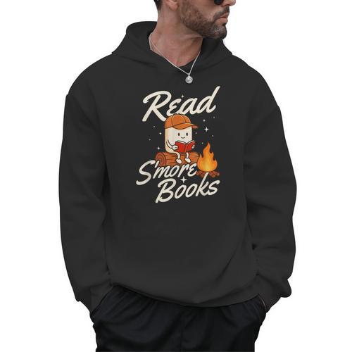 Read S'More Books Book Lover Reading Bookworm Reader Men Hoodie - Bookorys