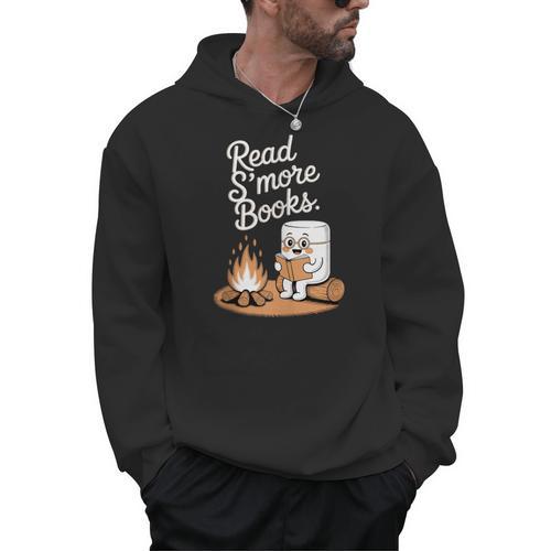 Read S'More Books Camping Outdoors Reading Campfire Smores Men Hoodie - Bookorys