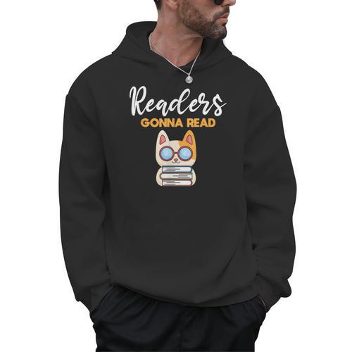 Readers Gonna Read Cat & Book Lover Men Hoodie - Bookorys AU