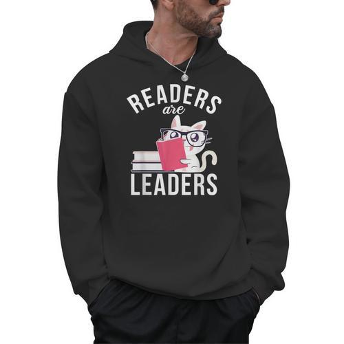 Readers Are Leaders Book Reading Men Hoodie - Bookorys AU