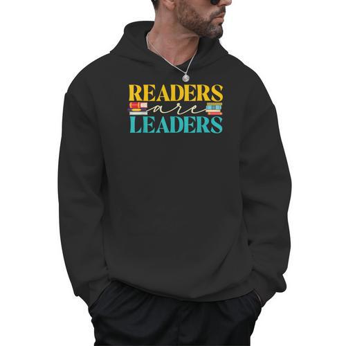 Readers Are Leaders Books Librarian Library Book Lover Men Hoodie - Bookorys UK