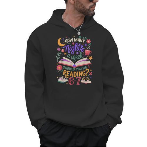 Reading 6 7 Meme Six Seven Cozy Book Lover Teacher Men Hoodie - Bookorys