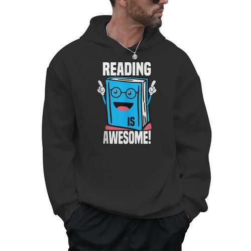 Reading Is Awesome Book Nerd Librarian Men Hoodie - Bookorys DE