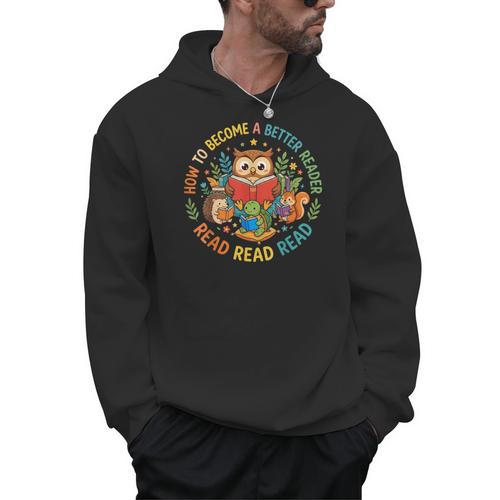 Reading Better Reader Read Book Lover Kids Men Hoodie - Bookorys DE