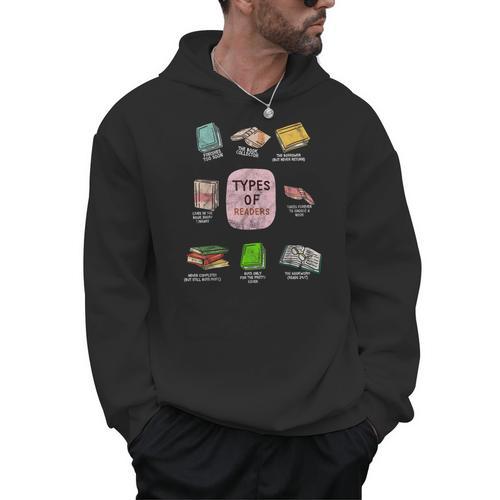 Reading Books Bookworm Book Readers Bookworm Men Hoodie - Bookorys