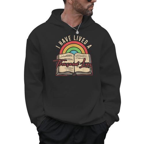 Reading Books Read Library Nerd Geek Literature Bookworm Men Hoodie - Bookorys CA