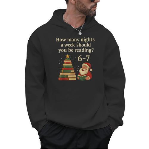 Reading Christmas Tree Book– Reading 6 7 Meme Men Hoodie - Bookorys