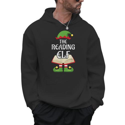 Reading Elf Family Matching Group Christmas Books Men Hoodie - Bookorys CA