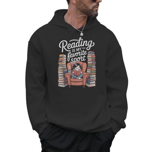 Reading Is My Favorite Sport Retro Book Lover Girl Library Men Hoodie - Bookorys AU