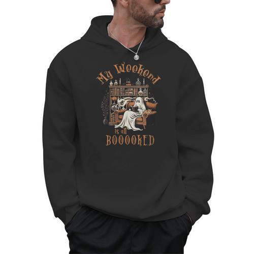 Reading Ghost Halloween Library Weekend Book Lovers Women Men Hoodie - Bookorys CA