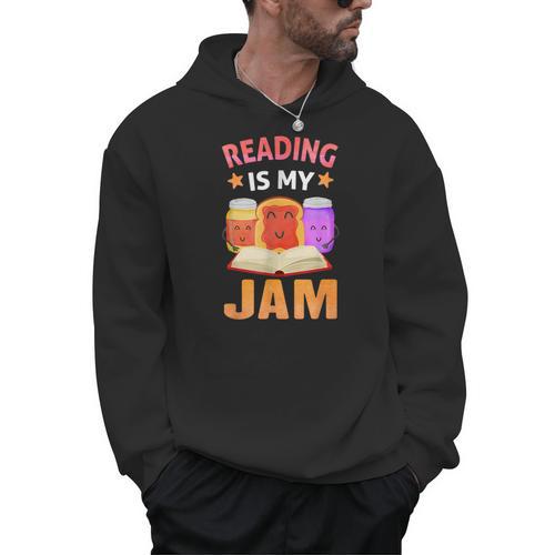 Reading Is My Jam I Love To Read Books Men Hoodie - Bookorys