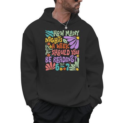 Reading Six Seven Meme Book Lover 67 Teacher 6 7 Men Hoodie - Bookorys UK