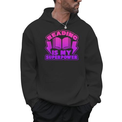 Reading Is My Superpower Graphic Book T-Shirt Men Hoodie - Bookorys DE