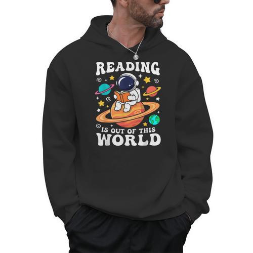 Reading Is Out Of This World Space Books Lover Kids Men Hoodie - Bookorys UK
