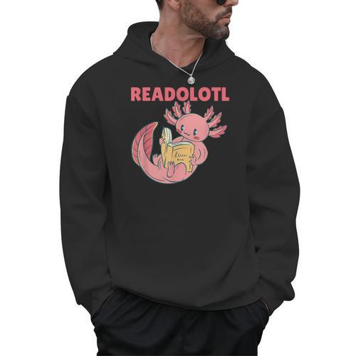 Readolotl An Axolotl That Read Many Books Axolotl Men Hoodie - Bookorys AU