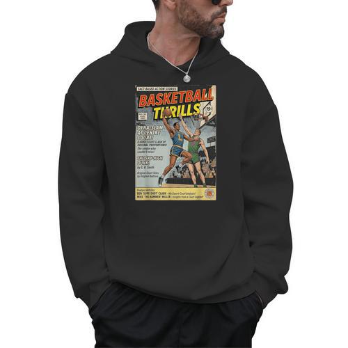 Retro Basketball Player Comic Book Style Dunker Graphic Men Hoodie - Bookorys DE