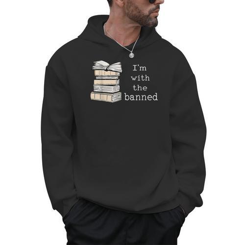 Retro I'm With The Banned Books Men Hoodie - Bookorys
