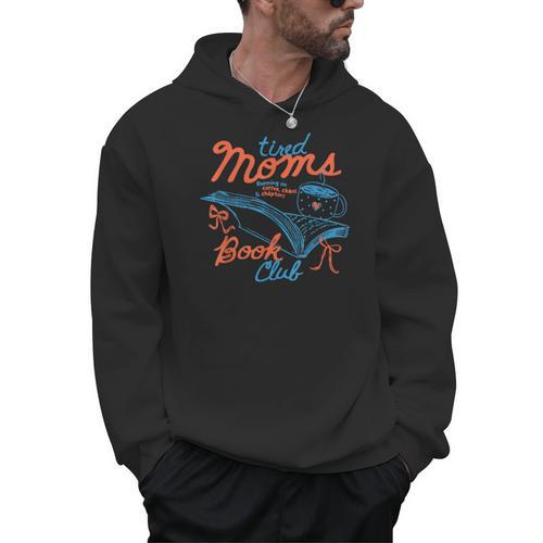Retro Tired Moms Club Bookish Homebody Book Club Mom Women Men Hoodie - Bookorys AU