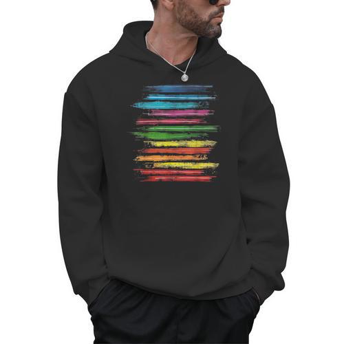 RtY Book Colorful Art Painting Graphic Motif Book Small Men Hoodie - Bookorys