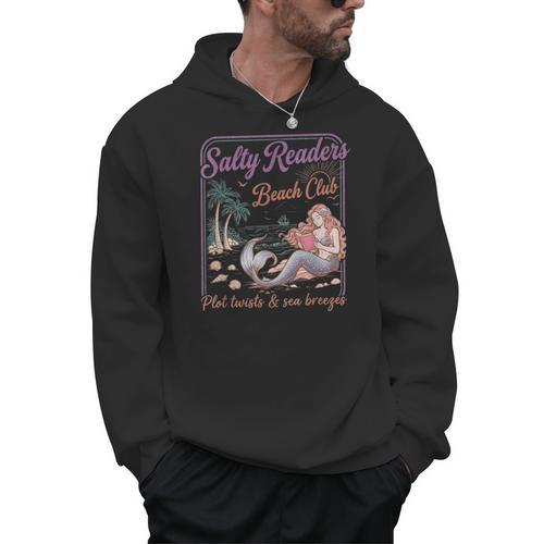Salty Readers Beach Club Books Plot Twists & Sea Breezes Men Hoodie - Bookorys AU