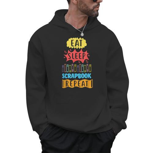 Scrapbooking Humor Crafty Scrap Book Lover Men Hoodie - Bookorys CA