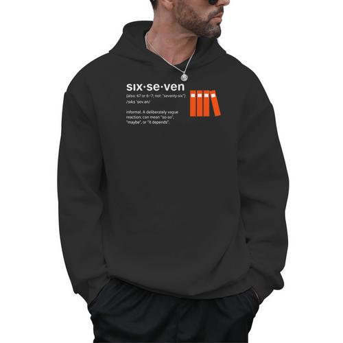 Six Seven Meme Reading Book Lover 6-7 67 Definition Men Hoodie - Bookorys DE
