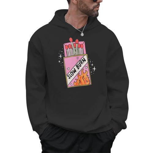 Slow Burn Book Trope Worth The Wait Love Takes Time Men Hoodie - Bookorys DE