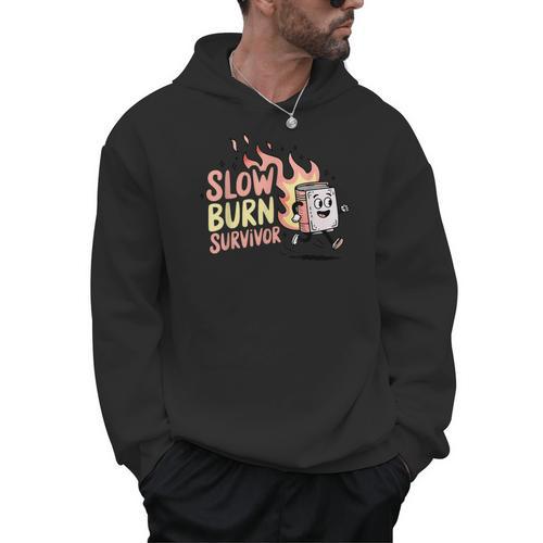 Slow Burns Survivor Book Lover Men Hoodie - Bookorys CA