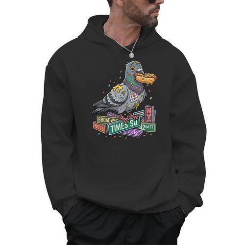 Smart Pigeon Sitting On Book Stack Men Hoodie - Bookorys AU