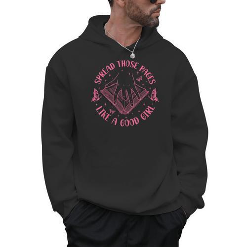 Spread Those Pages Like A Good Girl Reading Book Lover Men Hoodie - Bookorys