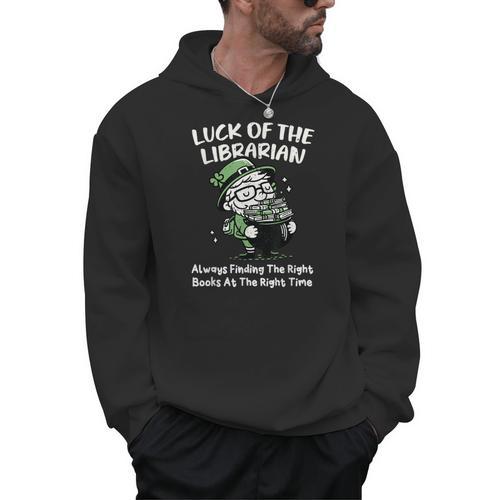 St Patricks Librarian Book Lover Library Worker School Men Hoodie - Bookorys