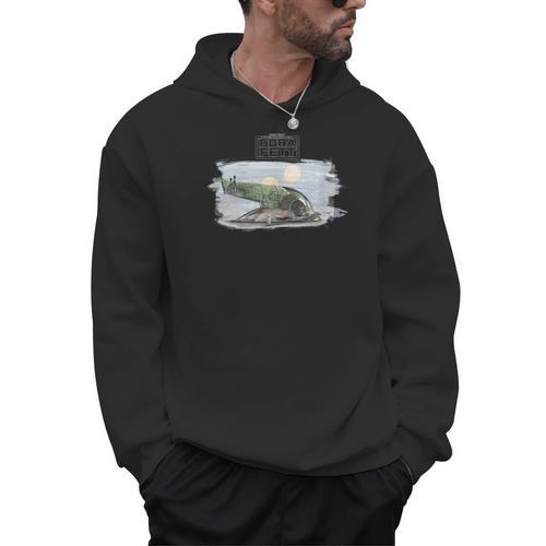 Star Wars The Book Of Boba Fett Slave 1 Portrait Men Hoodie - Bookorys
