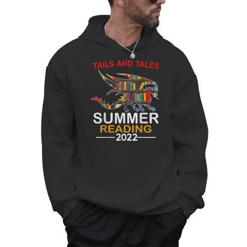 Tails And Tales Summer Reading 2022 Book Reading Teen Dragon Men Hoodie - Bookorys AU