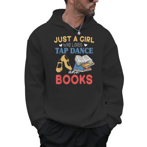 Tap Dancer Girl Who Loves Tap Dance & Books Men Hoodie - Bookorys UK