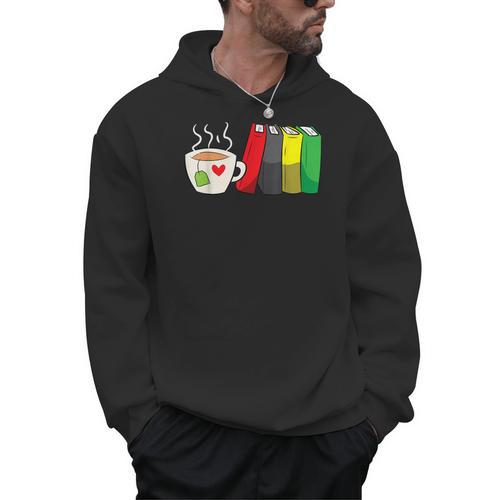 Tea And Bookworm Love Books And Tea Men Hoodie - Bookorys